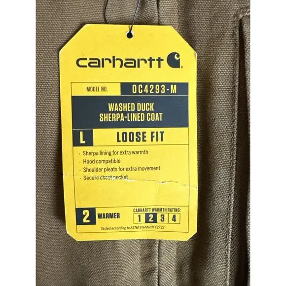 Carhartt X WP Sherpa Lined Washed Duck Coat Loose Fit Men’s Size XL
